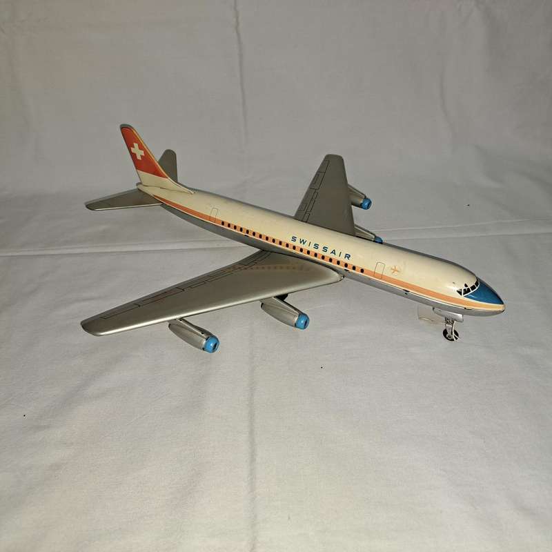 Tin Tinplate Boeing 707 Swissair - Arnold Passenger Plane