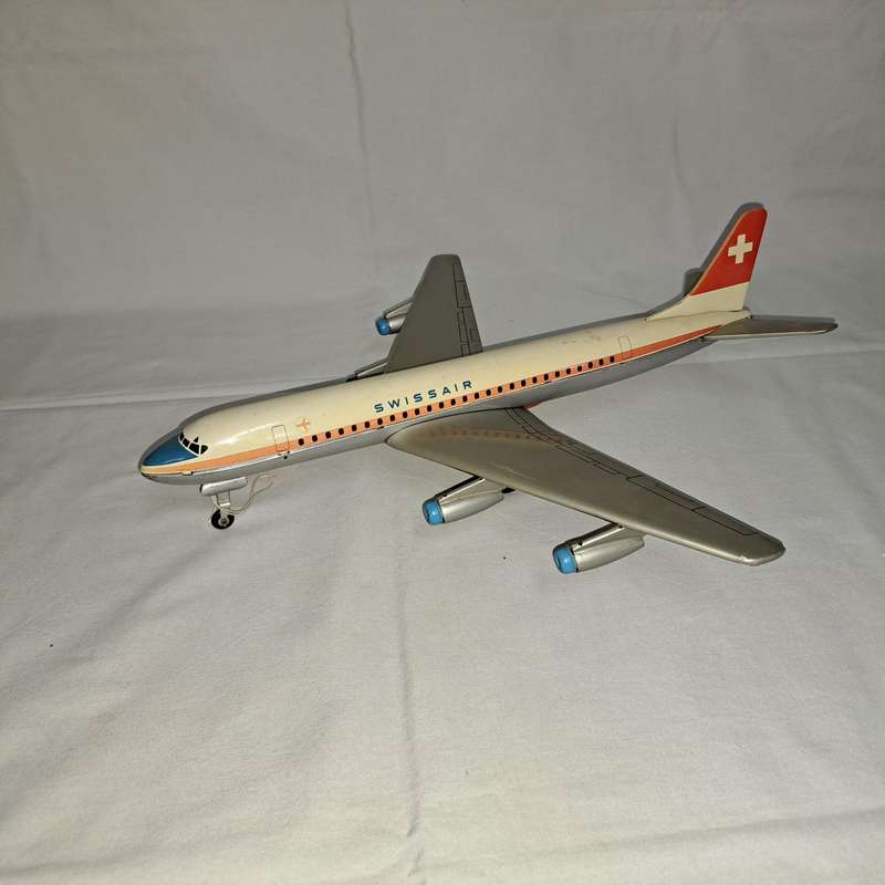 Tin Tinplate Boeing 707 Swissair - Arnold Passenger Plane