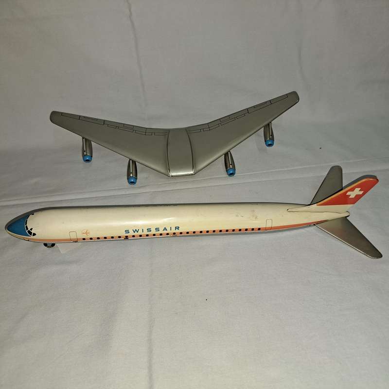 Tin Tinplate Boeing 707 Swissair - Arnold Passenger Plane