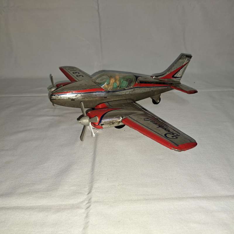 Tin Tinplate Beechcraft 4 Seater Plane - No 3311