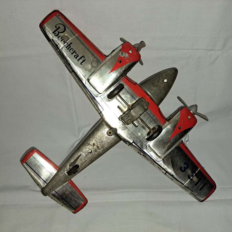 Tin Tinplate Beechcraft 4 Seater Plane - No 3311