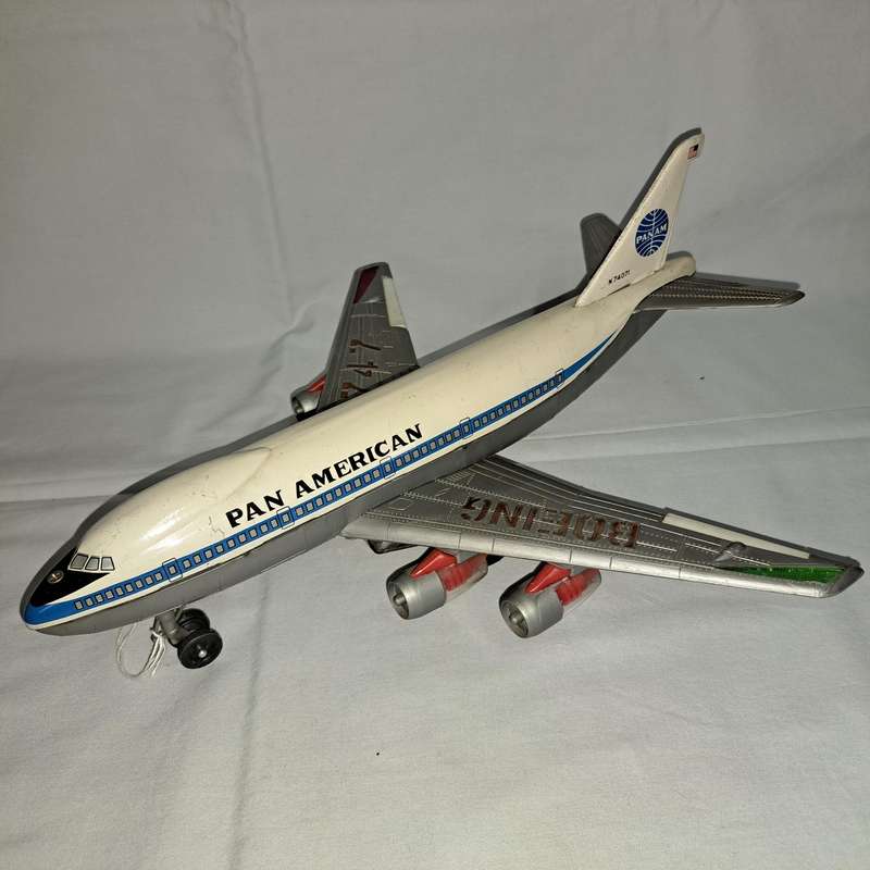Tin Tinplate Boeing 707 Panam Jet Passenger Plane - No N74071