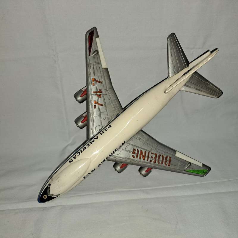 Tin Tinplate Boeing 707 Panam Jet Passenger Plane - No N74071