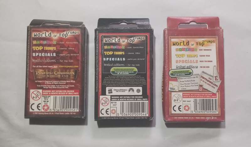 Top trumps specials trading cards(3 packs)