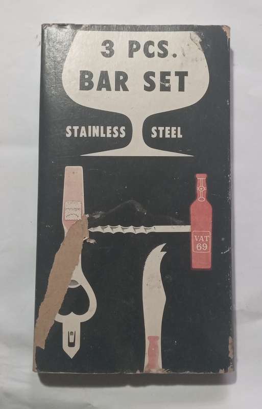 Stainless steel 3 piece bar set