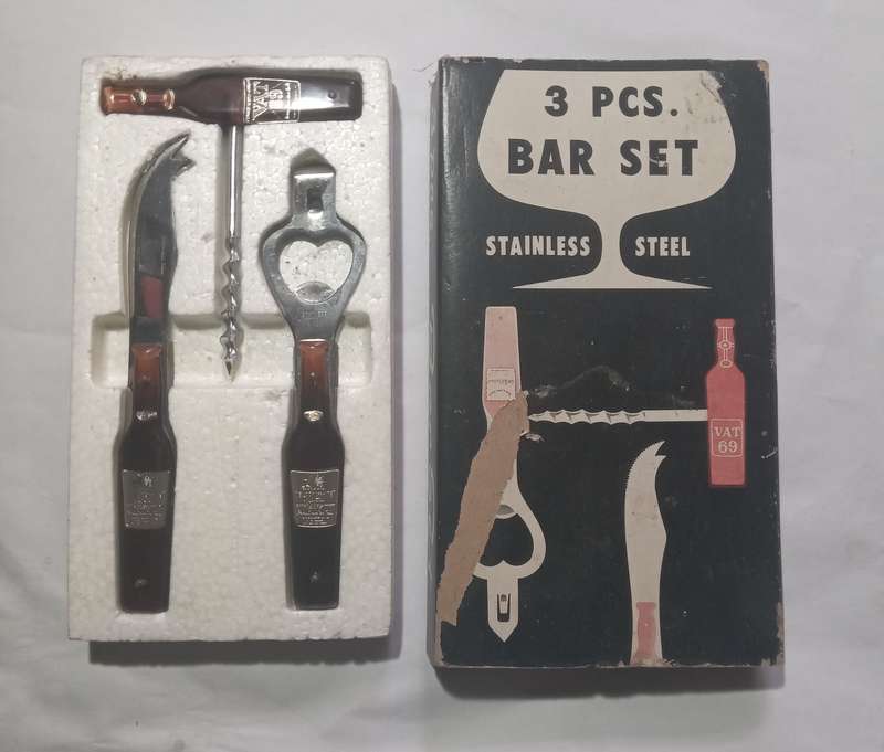 Stainless steel 3 piece bar set
