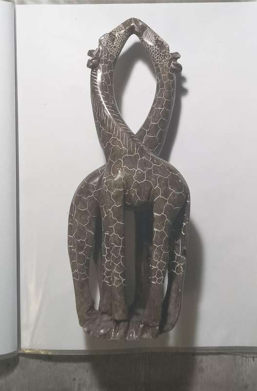 Soapstone giraffe carving