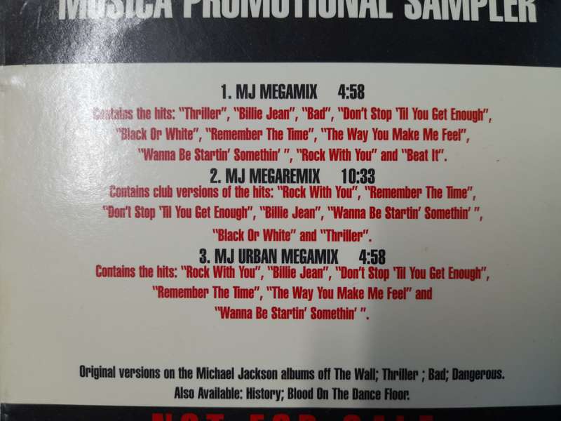 Michael Jackson - Unique Musica Megamix Sampler (No Back sleeve)
