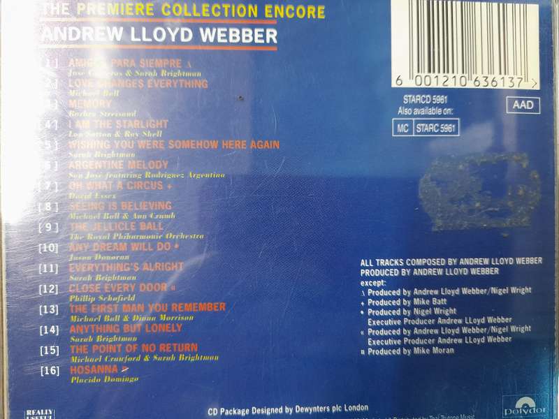 Andrew Lloyd Webber - The premier Collection Encore