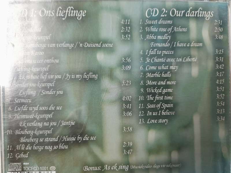 Rudi Claase/Corlea Botha - Ons Lieflinge/Our darlings (Double CD)