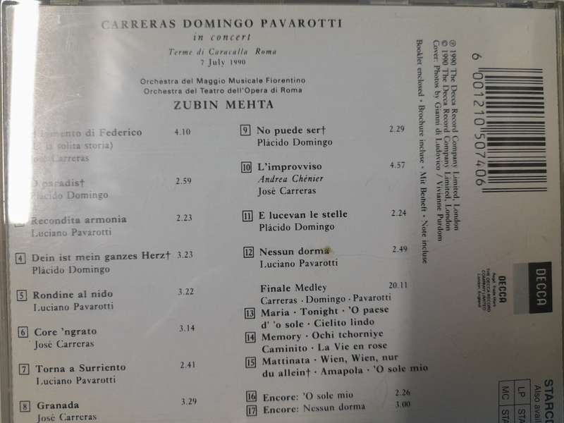 Carreras Domingo Pavarotti - In Concert