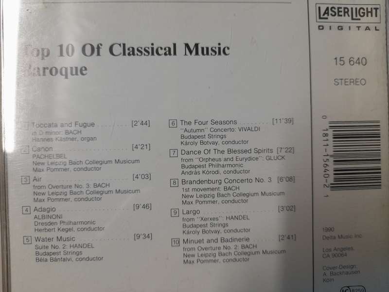 Top 10 of Classical music Baroque
