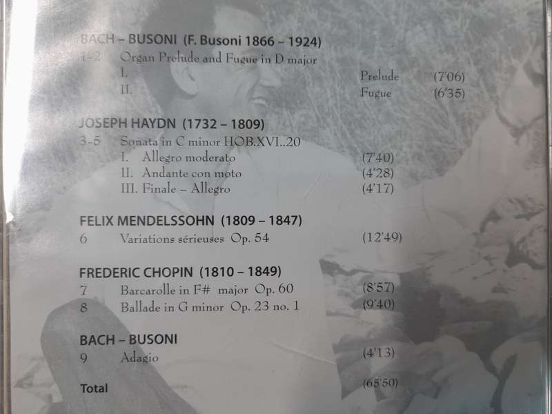 Francois Du Toit - Hadn Medelssohn Chopin Bach-Busoni