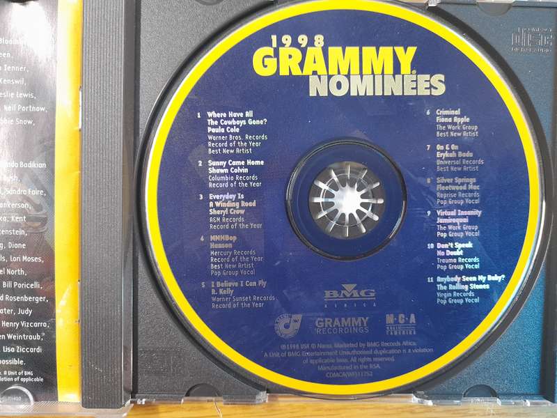 1998 Grammy Nominees (No Back sleeve)