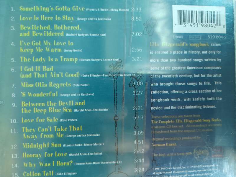 Ella Fitzgerald - The Best of the Song Books