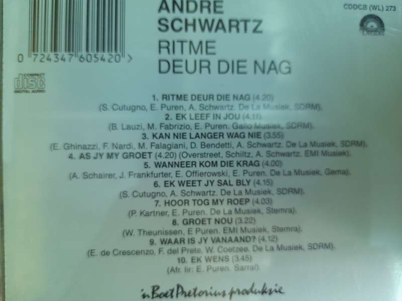 Andre Schwartz - Ritme deur die nag