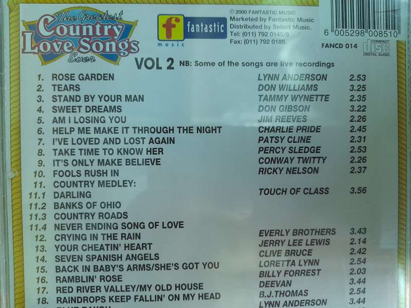 The Greatest country Love Songs ever Vol.2