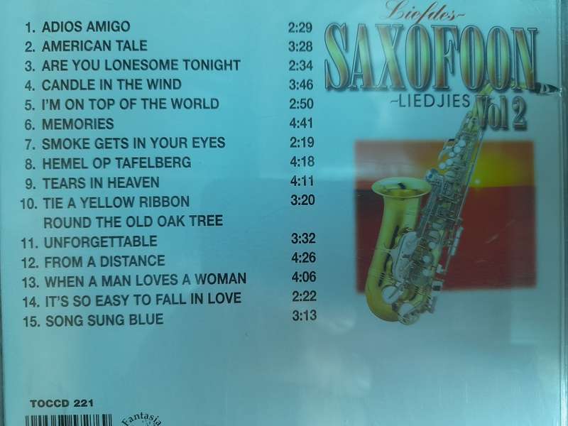 Liefdes Saxofoon Liedjies Vol.2