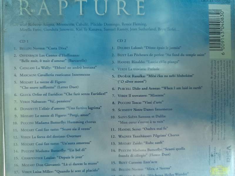 Rapture - Opera's most heavenly moments (Double CD)