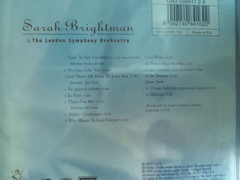 Sarah Brightman - Time to say goodbye