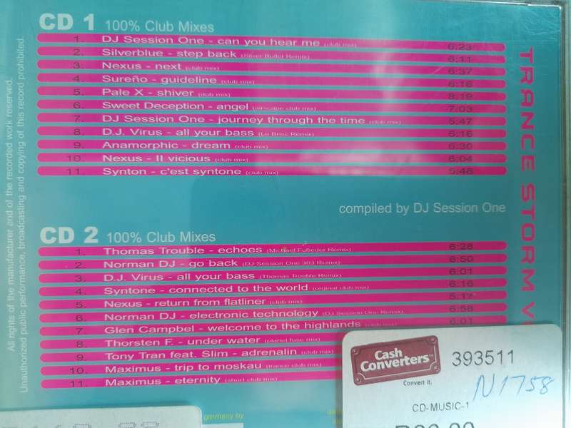 Trance Storm Vol.1 - Compiled by DJ Session One (Double CD)