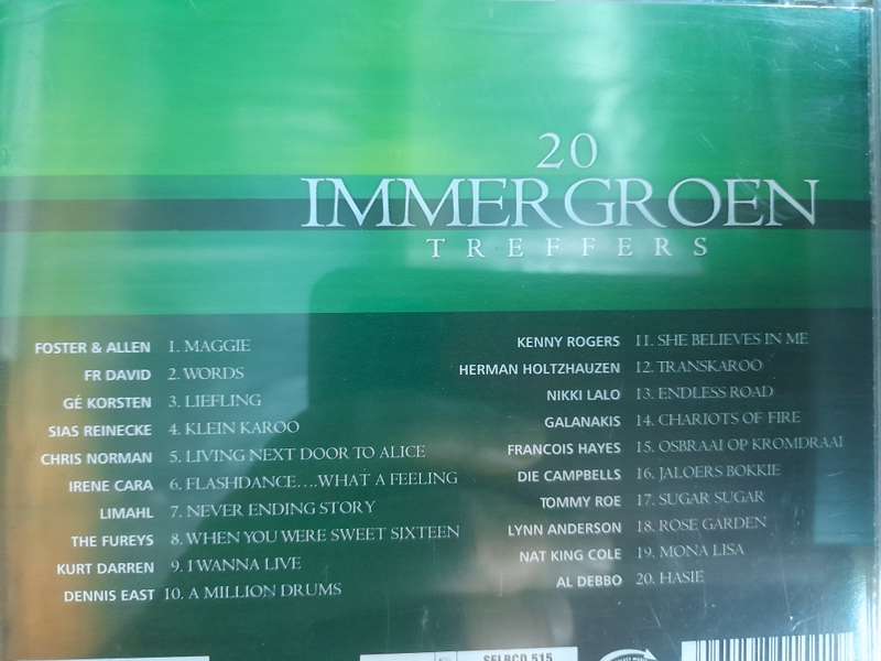 20 Immergroen Treffers
