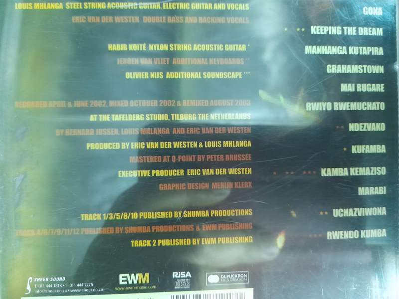 Eric van der Westen/Louis Mhlanga - Keeping the dream