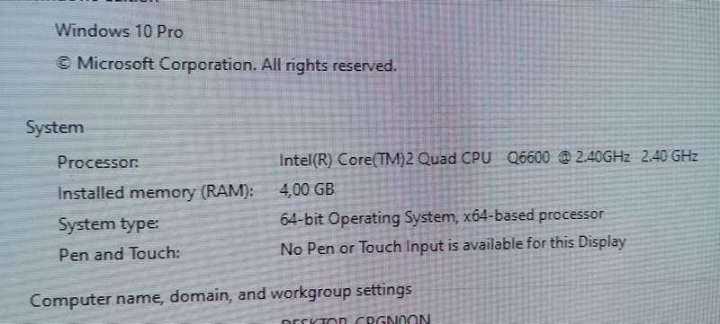 Intel Core2quad  Q6600 Cpu Tower