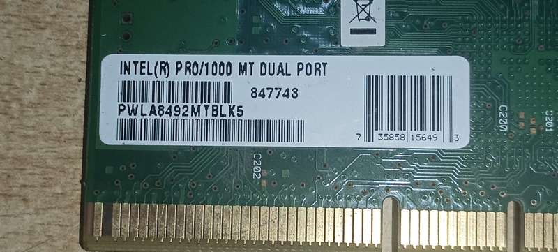 Intel PWLA8492MT PRO/1000 MT Dual port Server adaptor