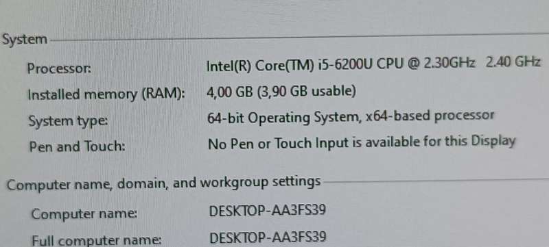Lenovo All In One Model S400z I5 6th gen * Read description*