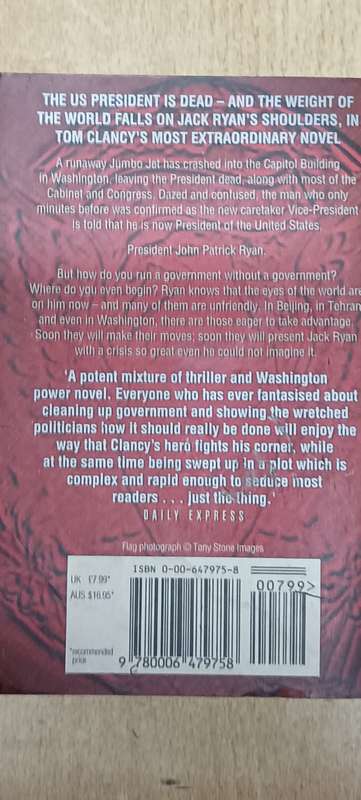 Tom Clancy books x 3