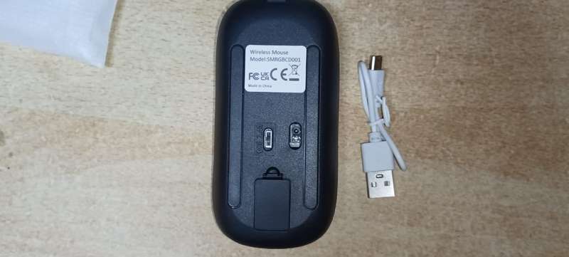Mouse Rechargeable  2 in 1 - Wireless and Bluetooth Black