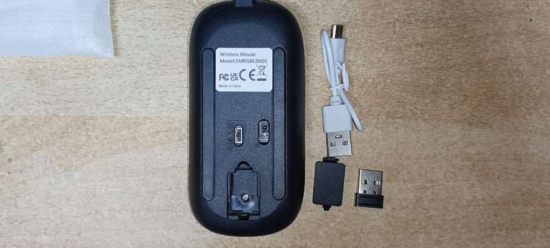 Mouse Rechargeable  2 in 1 - Wireless and Bluetooth Black