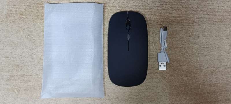 Mouse Rechargeable  2 in 1 - Wireless and Bluetooth Black