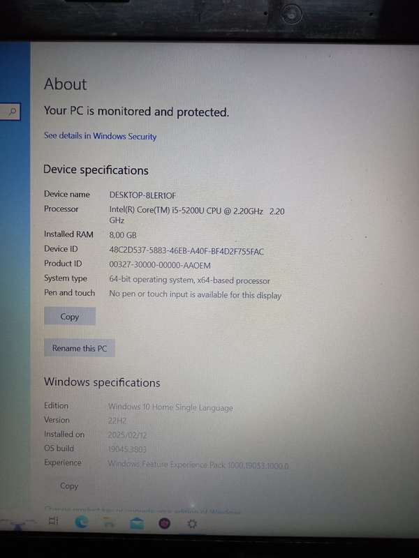 Lenovo Laptop I5 5th gen G50-80 Model 80E5