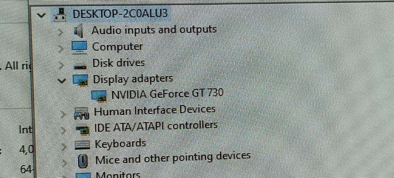 Graphics card Nvidia GeForce GT730 2G