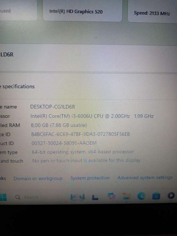 Lenovo Ideapad 320 i3 6th gen * see description*
