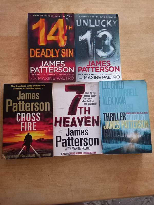 James Patterson books x 5