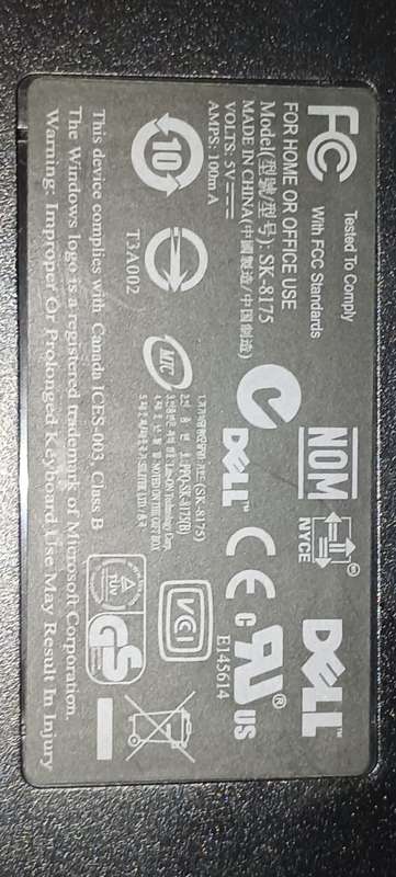 Keyboard Dell SK-8175