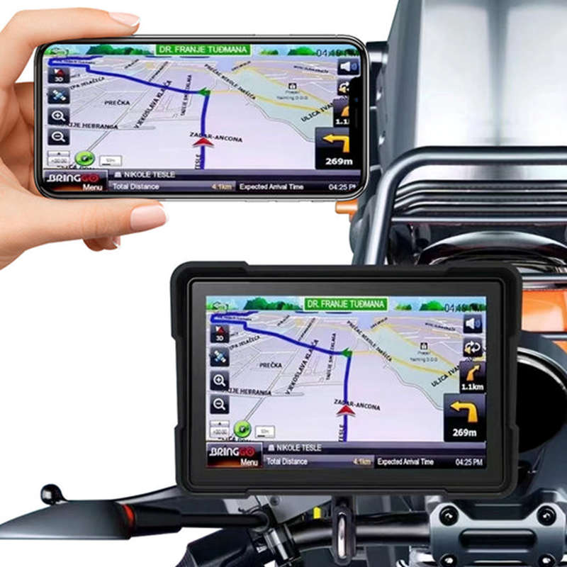 Motorcycle Front and Rear Dashcam  Recording, Navigation and Tyre Pressure Monitoring System