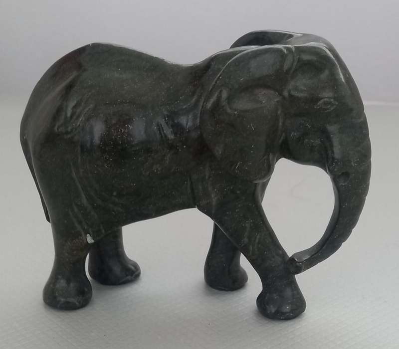 Verdite Elephant Carving