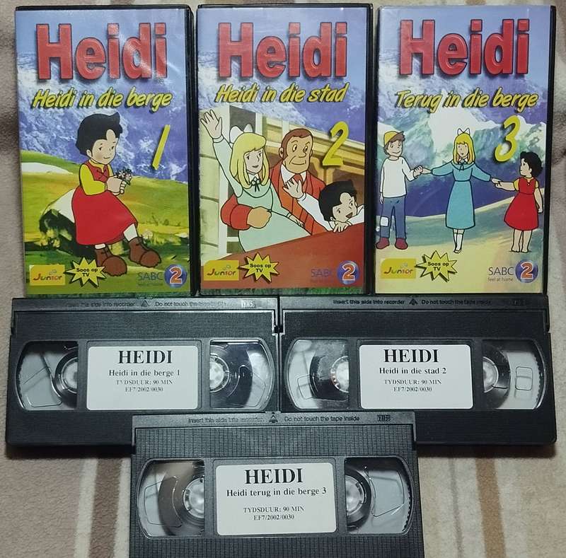 Heidi Afrikaans Dub VHS Tapes Collection