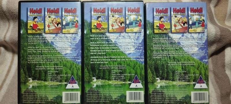 Heidi Afrikaans Dub VHS Tapes Collection