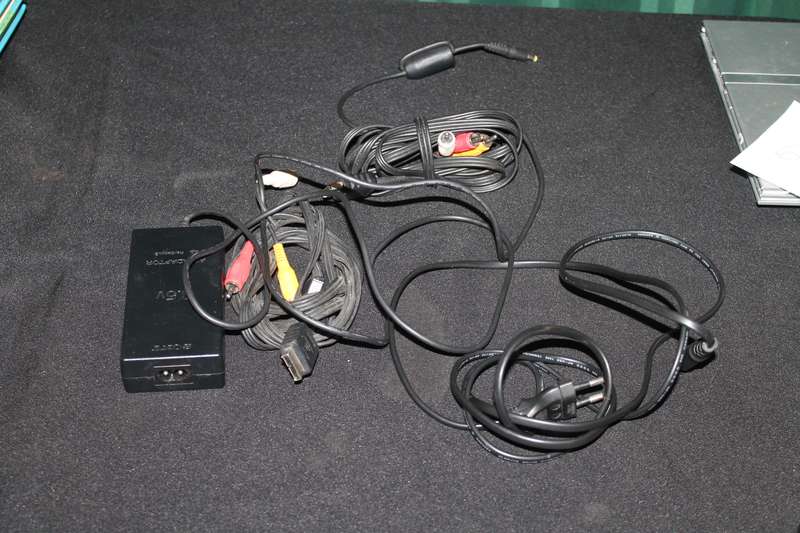 PlayStation 2 Slim with Remote, Game Cables and memory card