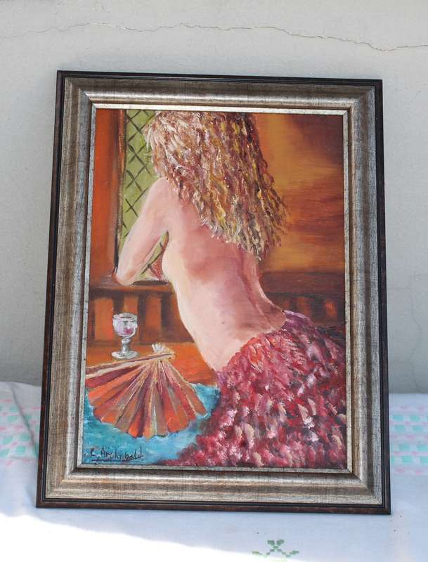 Framed Oil of a Lady