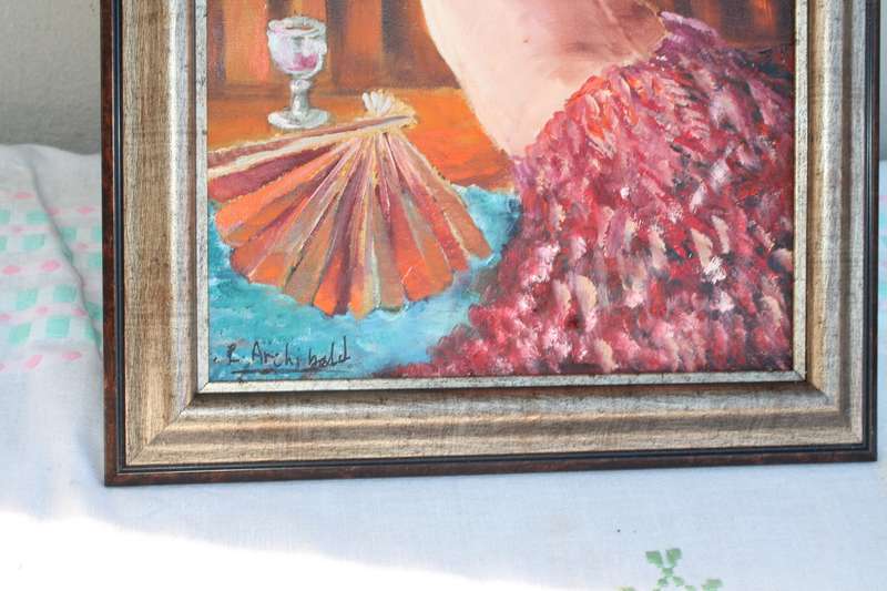 Framed Oil of a Lady