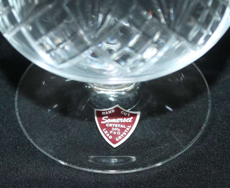 Set of 6 Sommerset Crystal Ballon Brandy Glasses