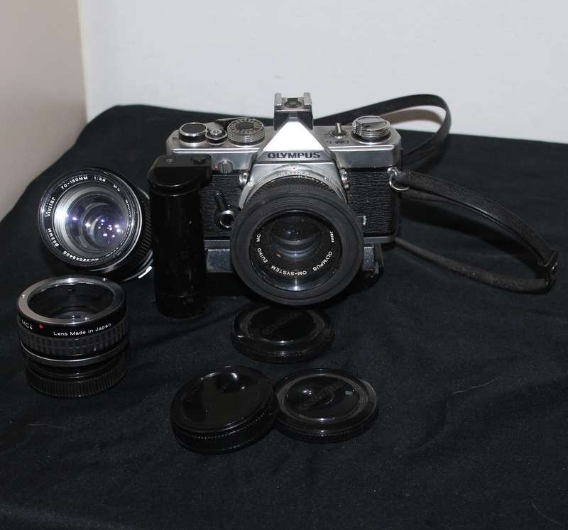 Olympus OM 1 Film Camera With Lens