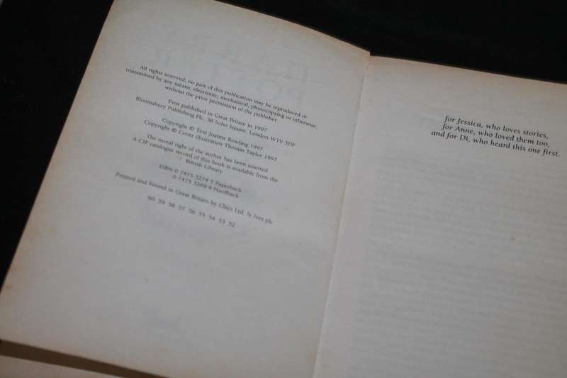 J K Rowling Harry Potter and the Philosopher's Stone
