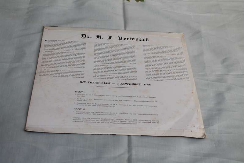 DR H F Verwoerd  Lp
